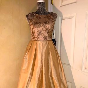 Adrianna Papell blush high low gown size 4 NWT